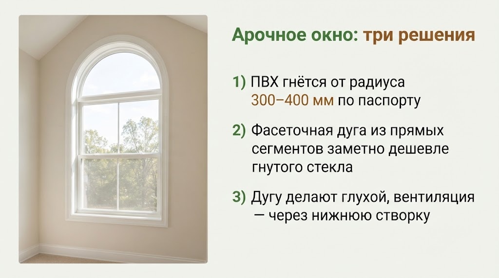 Арочное окно: три решения