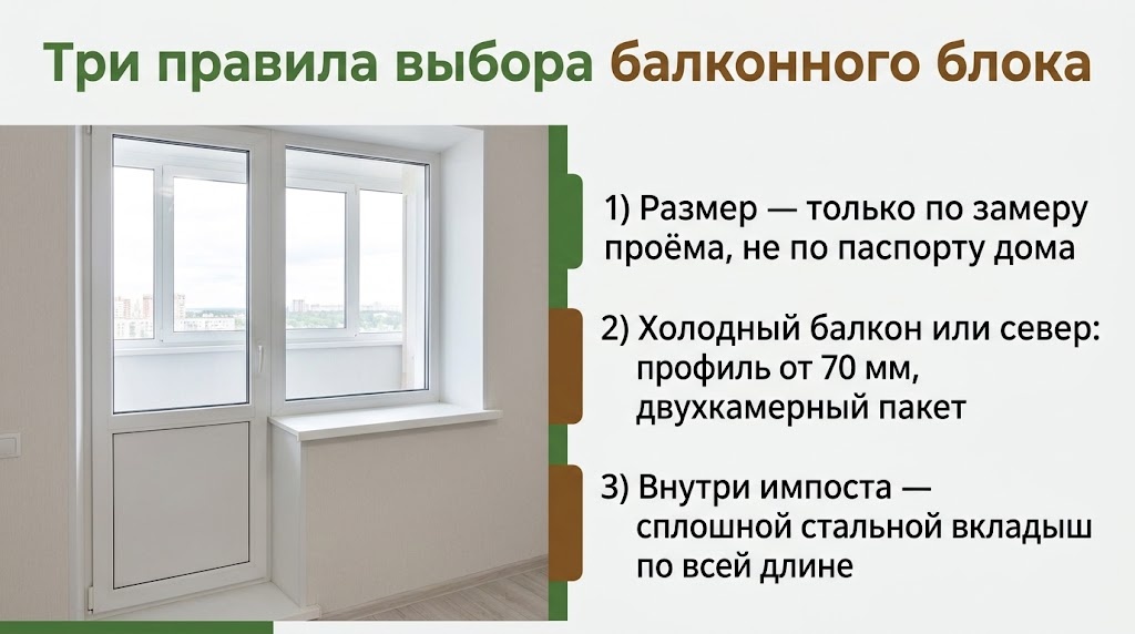 Три правила выбора балконного блока