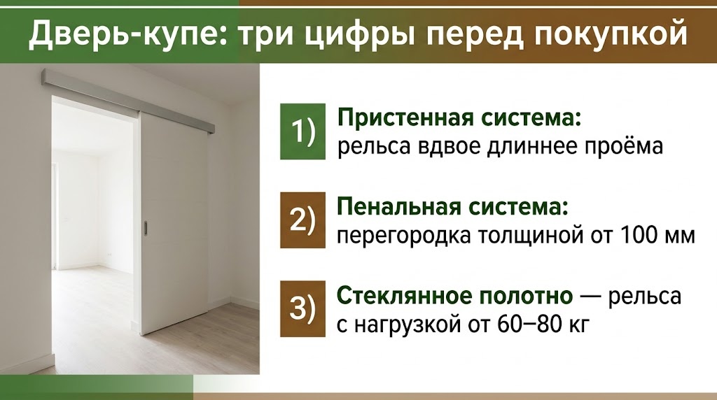 Дверь-купе: три цифры перед покупкой