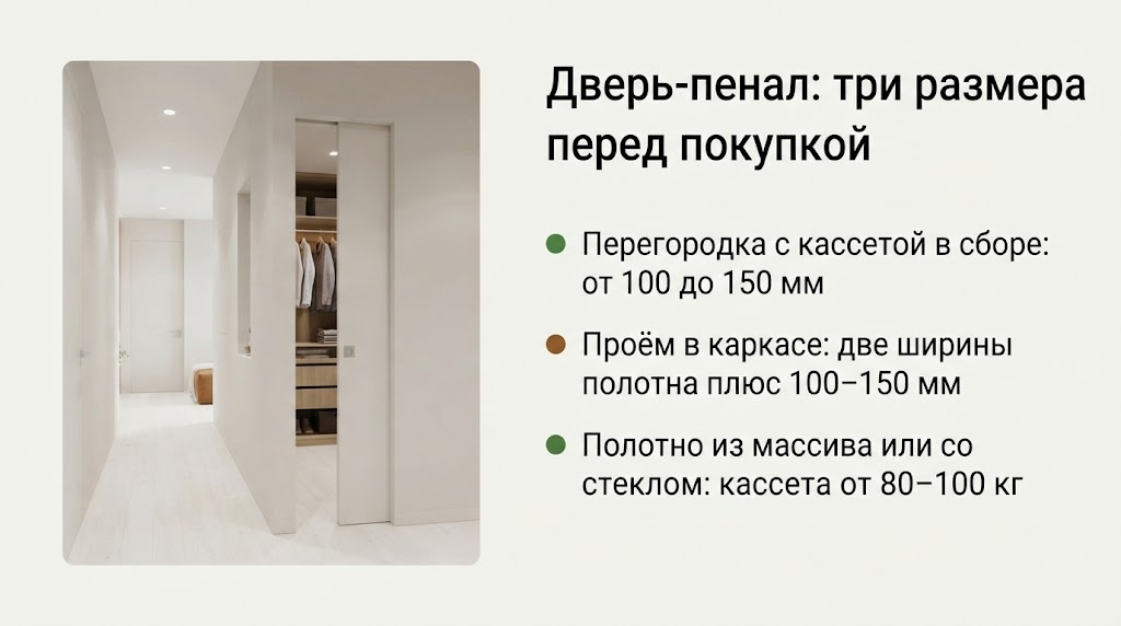 Дверь-пенал: три размера перед покупкой