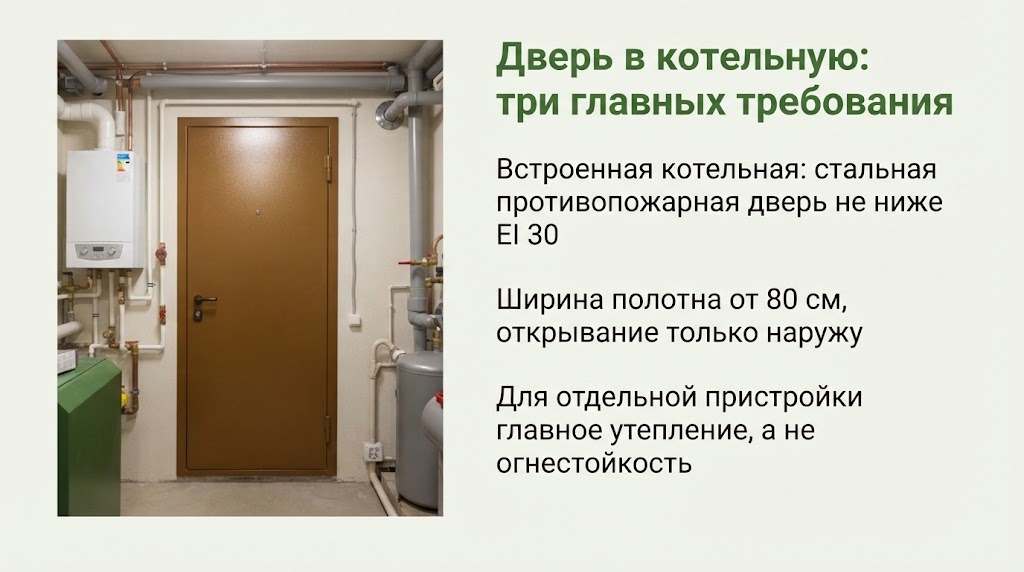 Дверь в котельную: три главных требования