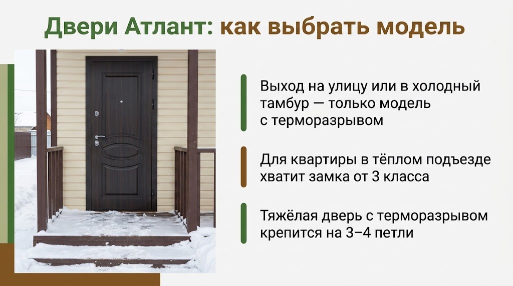 Двери Атлант: как выбрать модель