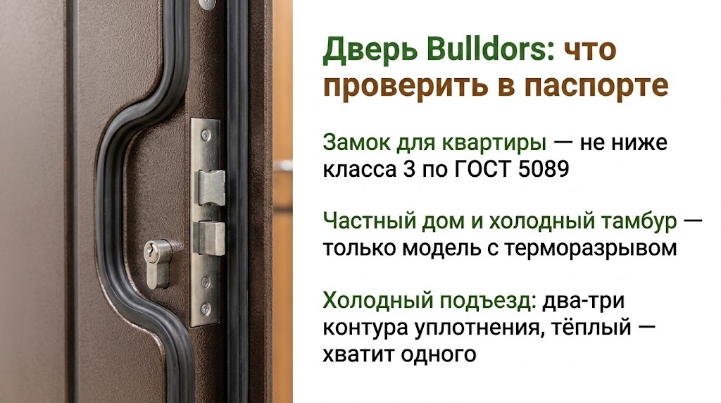 Дверь Bulldors: что проверить в паспорте