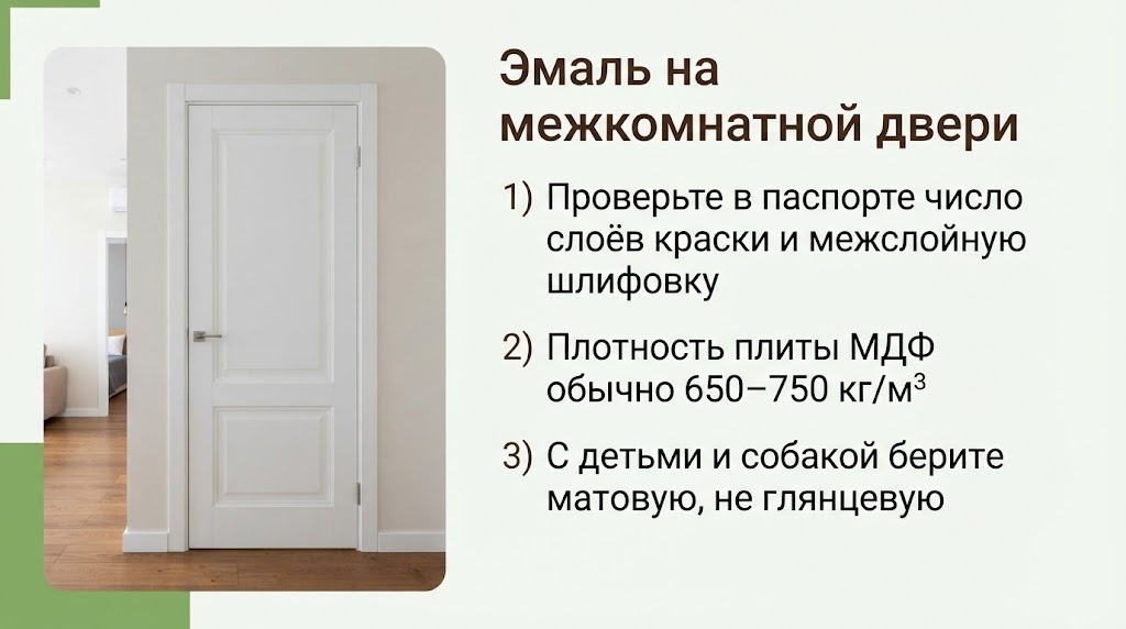 Эмаль на межкомнатной двери