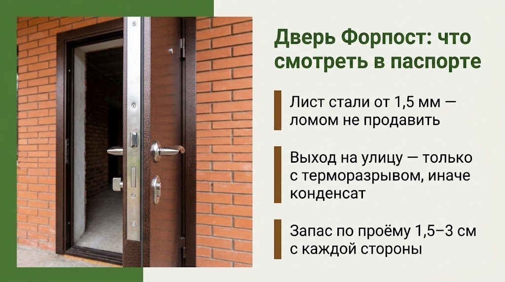 Дверь Форпост: что смотреть в паспорте