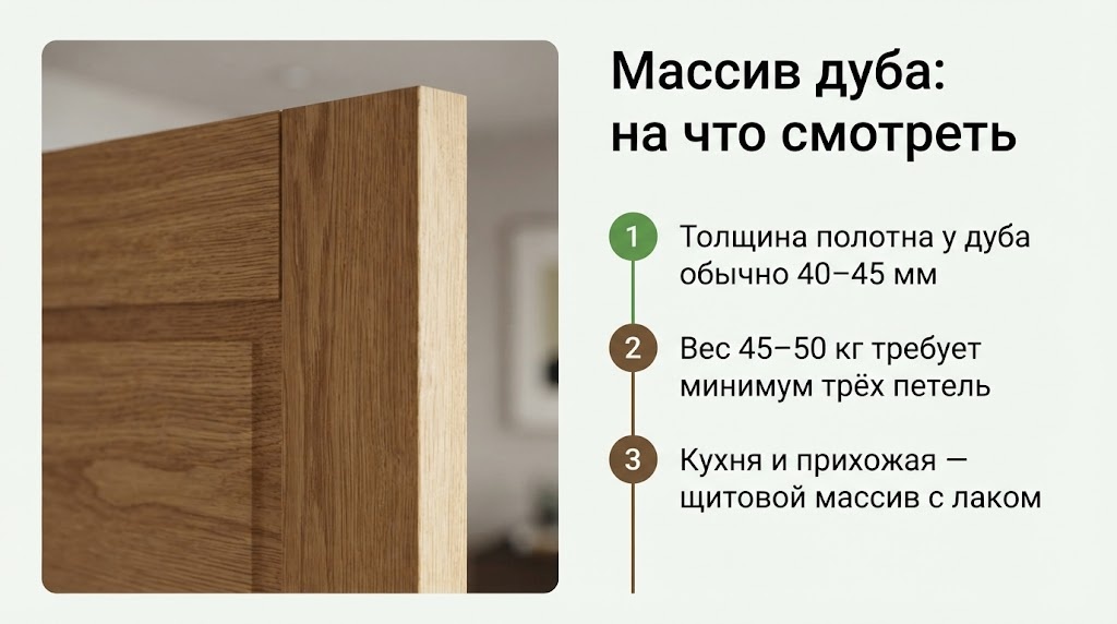 Массив дуба: на что смотреть