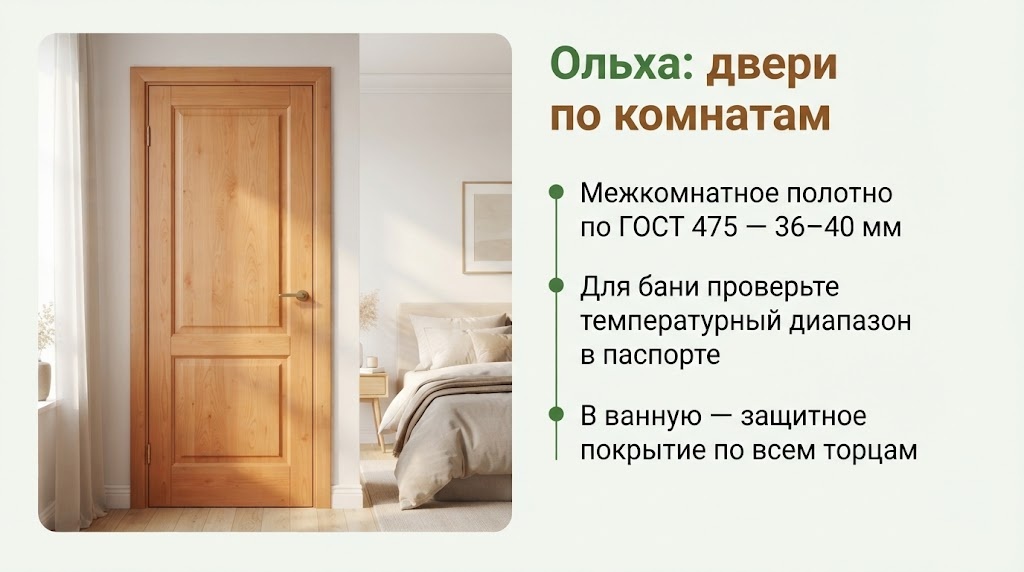 Ольха: двери по комнатам