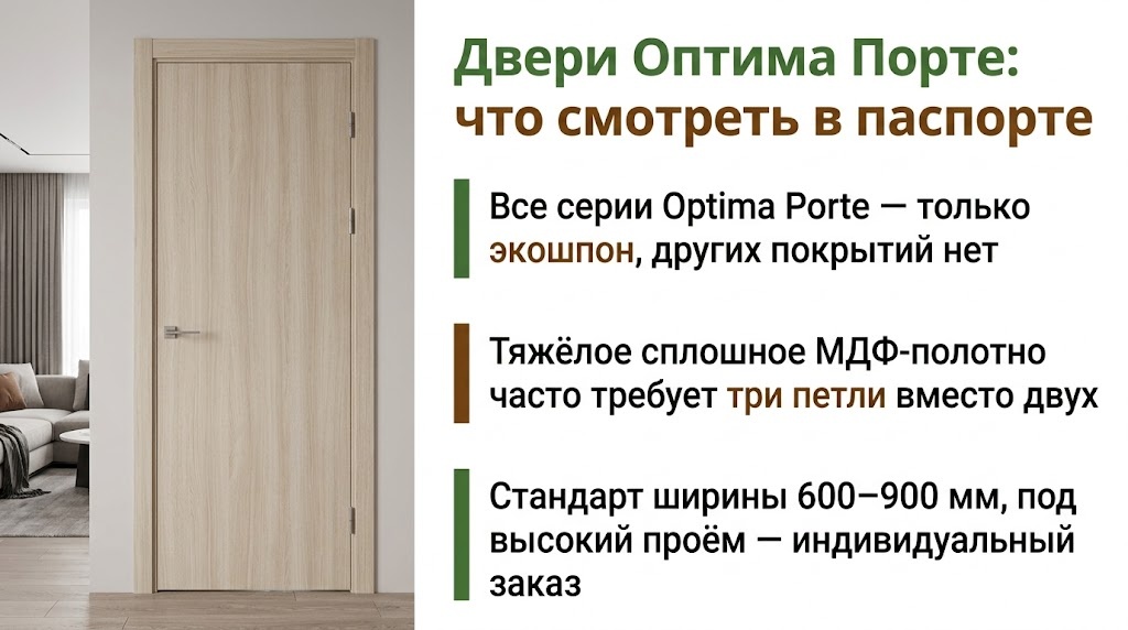 Двери Оптима Порте: что смотреть в паспорте