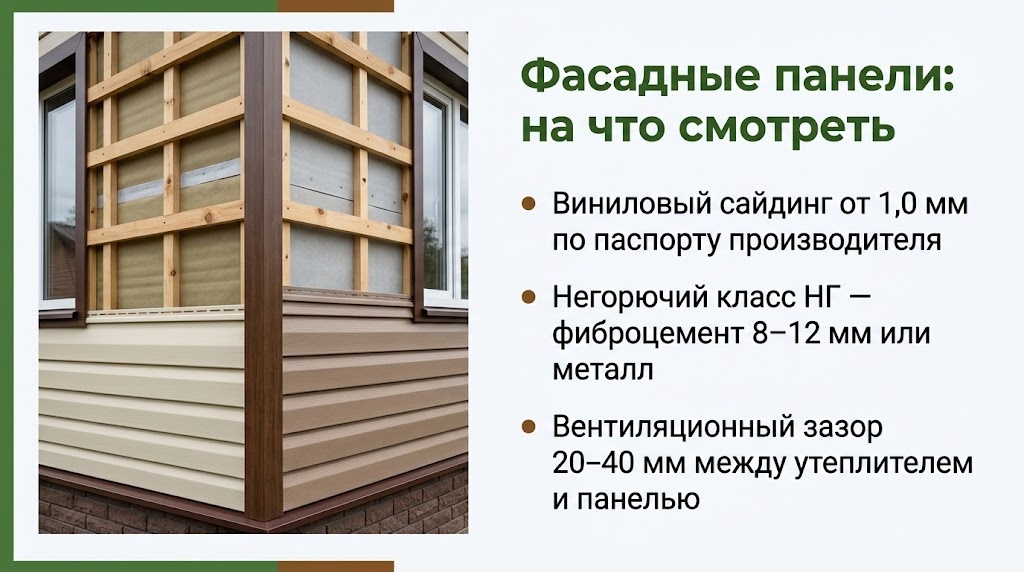 Фасадные панели: на что смотреть