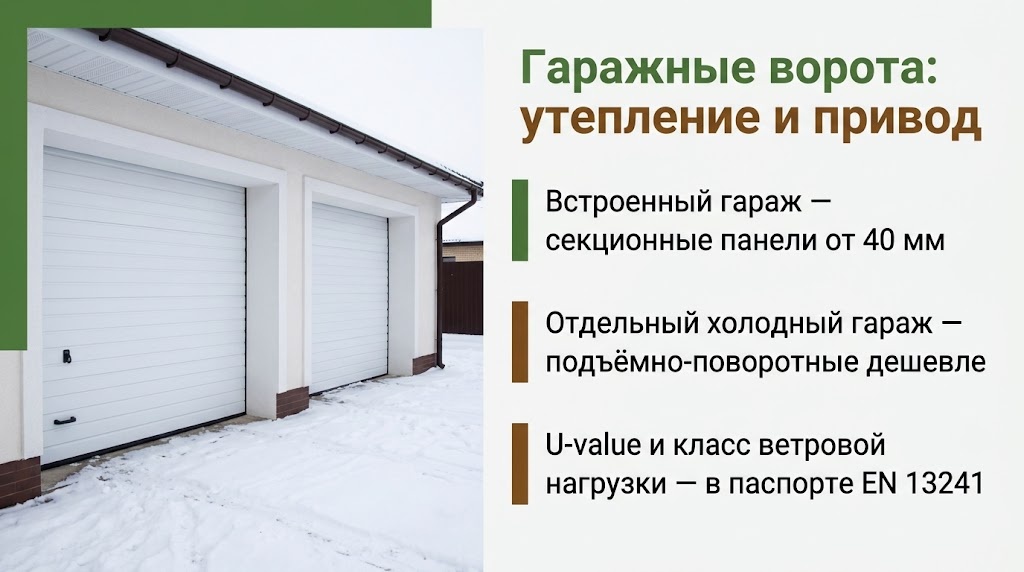 Гаражные ворота: утепление и привод