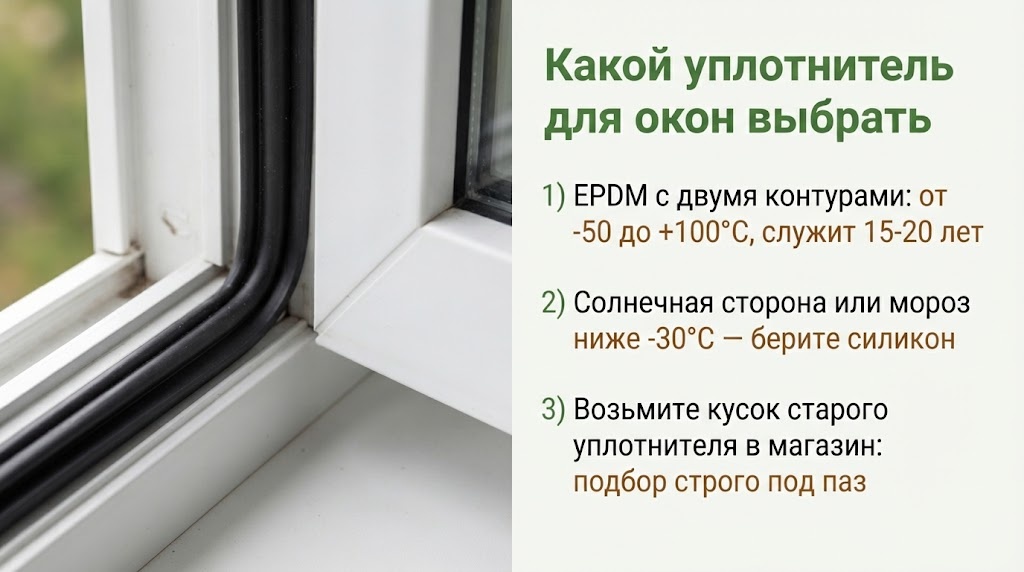 Какой уплотнитель для окон выбрать