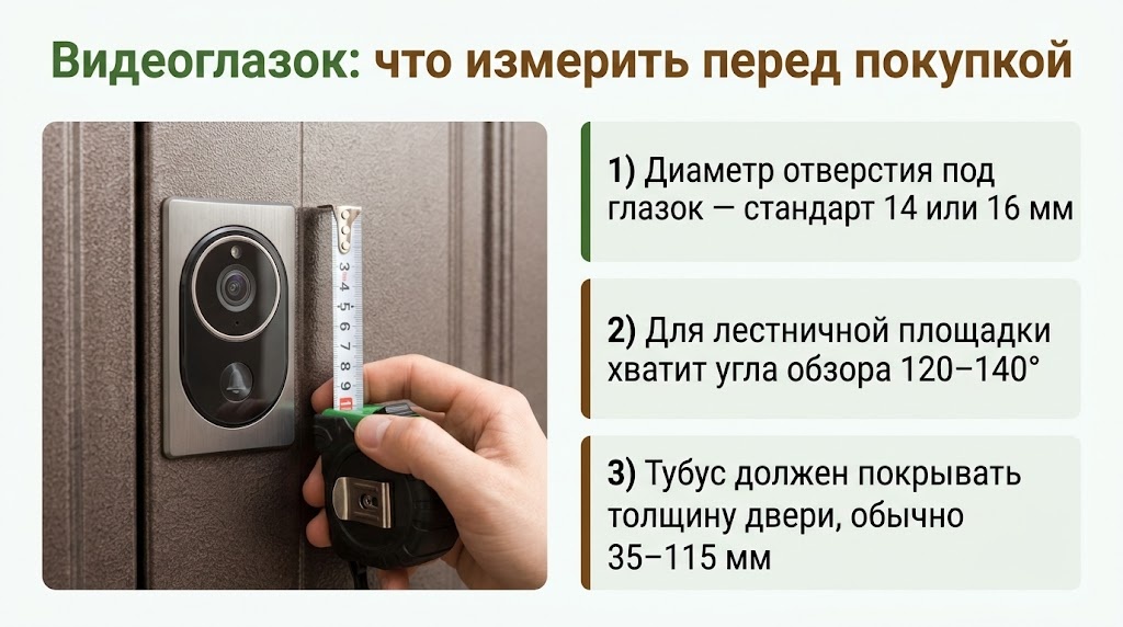 Видеоглазок: три размера перед покупкой