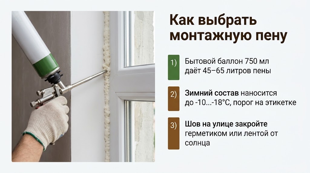 Как выбрать монтажную пену