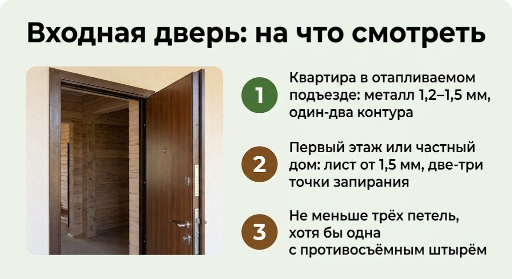 Входная дверь: на что смотреть