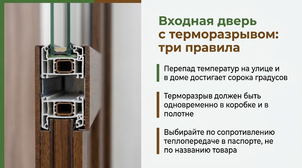Входная дверь с терморазрывом: три правила